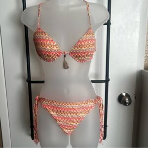 Shade & Shore Pink and Yellow Bikini